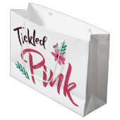 Kietelde Roze Baby showers geschenkzak Large Cadeautasje (Voorkant Gekanteld)