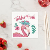 Kietelde roze Baby showers servetten (Insitu)