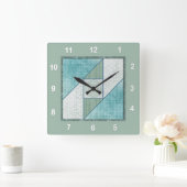 Kieuwblok van het Attische Venster in Blauw & Groe Vierkante Klok (Huis)