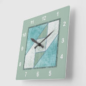 Kieuwblok van het Attische Venster in Blauw & Groe Vierkante Klok (Hoek)