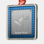 Kieuwd metaalvormig wakeboarder metalen ornament (Links)