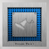 Kieuwd metaalvormig wakeboarder poster (Voorkant)
