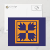 Kieuwde Briefkaarten - Beer poot (blauw/goud) (Voorkant / Achterkant)