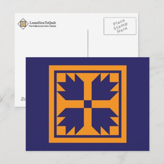 Kieuwde Briefkaarten - Beer poot (blauw/goud) (Voorkant / Achterkant)