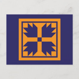 Kieuwde Briefkaarten - Beer poot (blauw/goud)