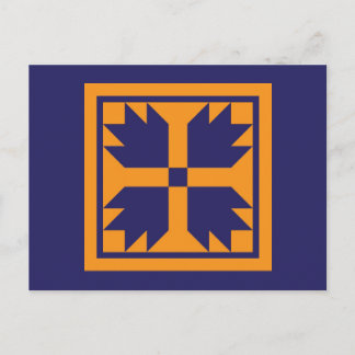 Kieuwde Briefkaarten - Beer poot (blauw/goud)