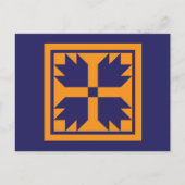 Kieuwde Briefkaarten - Beer poot (blauw/goud) (Voorkant)