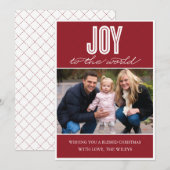 'Kieuwde Joy' (Cranberry) Holiday-fotokaart Feestdagenkaart (Voorkant / Achterkant)