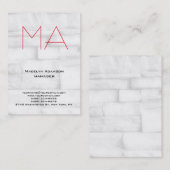 Kieuwde professionele grijze muurmonogram visitekaartje (Voorkant / Achterkant)