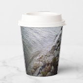 Kieuwen bij de strand papieren bekers (Achterkant)