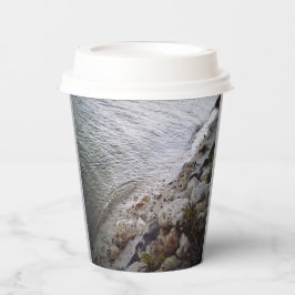 Kieuwen bij de strand papieren bekers