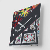 Kieuwen bloemen en sterren grote klok (Hoek)