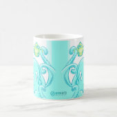 Kieuwen: De perfecte koffie (blauw) Koffiemok (Center)