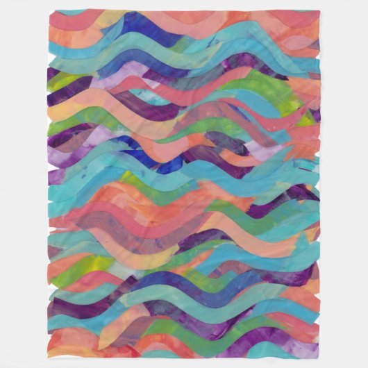Kieuwen en golven fleece deken (Voorkant)