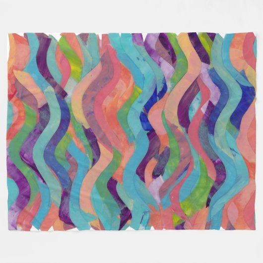 Kieuwen en golven fleece deken (Voorkant (Horizontaal))