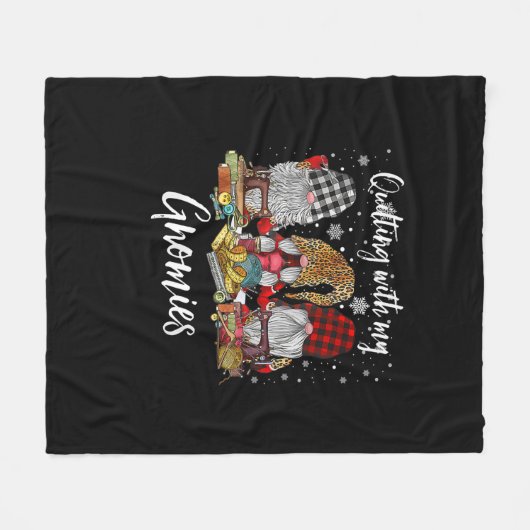 Kieuwen met de kerstfeestdag van mijn Gnomen Fleece Deken (Voorkant (Horizontaal))