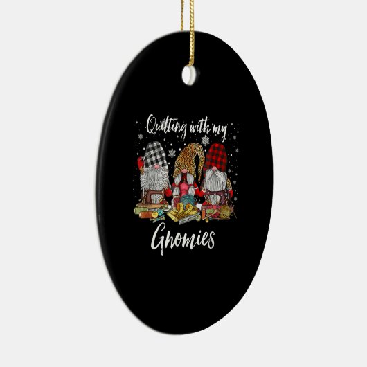 Kieuwen met de kerstfeestdag van mijn Gnomen Keramisch Ornament (Rechts)