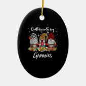 Kieuwen met de kerstfeestdag van mijn Gnomen Keramisch Ornament (Voorkant)