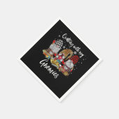 Kieuwen met de kerstfeestdag van mijn Gnomen Servet (Hoek)