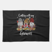 Kieuwen met de kerstfeestdag van mijn Gnomen Theedoek (Horizontaal)