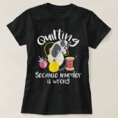 Kieuwen omdat de moord verkeerd is - het naaien qu t-shirt (Design voorkant)