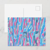 Kieuwen op blauw en grijs briefkaart (Voorkant / Achterkant)