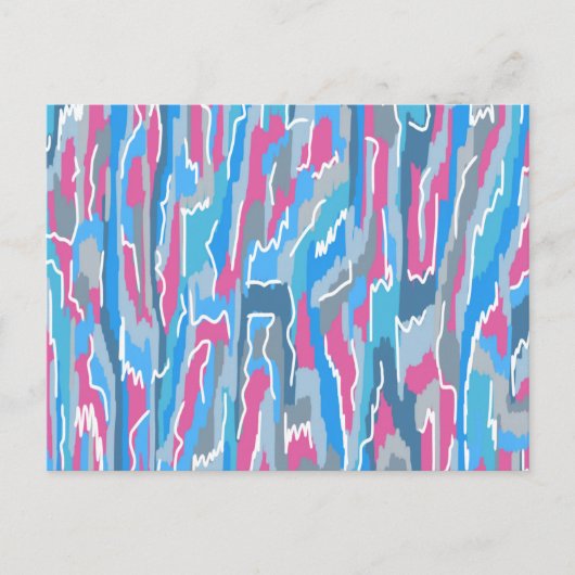 Kieuwen op blauw en grijs briefkaart (Voorkant)
