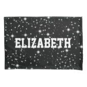 Kieuwen op zwart met naam kussensloop (Voorkant-Links)