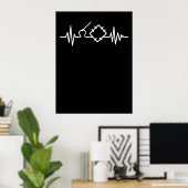 Kieuwen van hartslag | Funny Quilting Lovers Poster (Thuiskantoor)