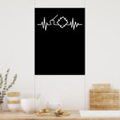 Kieuwen van hartslag | Funny Quilting Lovers Poster (Keuken)