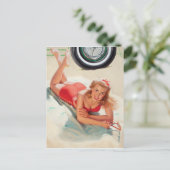 Kieuwmeisje omhoog briefkaart (Staand voorkant)