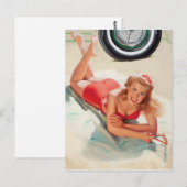 Kieuwmeisje omhoog briefkaart (Voorkant / Achterkant)