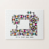 Kieuwpatroon voor naaimachine legpuzzel (Horizontaal)