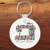 Kieuwpatroon voor naaimachine sleutelhanger (Voorkant)