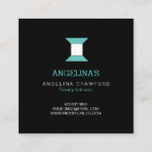 Kieuwpatroon voor naaimachine vierkante visitekaartje (Achterkant)