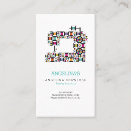 Kieuwpatroon voor naaimachine visitekaartje