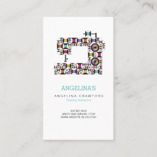 Kieuwpatroon voor naaimachine visitekaartje