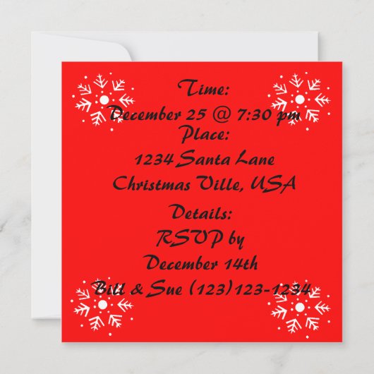 Kieuwrendierkerstuitnodiging Kaart (Achterkant)