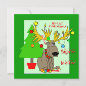 Kieuwrendierkerstuitnodiging Kaart (Voorkant)