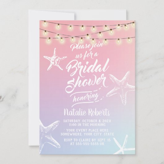 Kieuwstaartschar — Holografisch Vrijgezellenfeest Kaart (Voorkant)