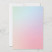 Kieuwstaartschar — Holografisch Vrijgezellenfeest Kaart (Achterkant)