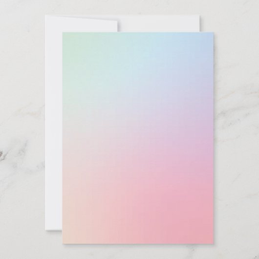 Kieuwstaartschar — Holografisch Vrijgezellenfeest Kaart (Achterkant)