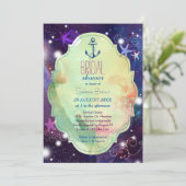 Kieuwstaartschar Nautisch Vrijgezellenfeest Kaart (Staand voorkant)