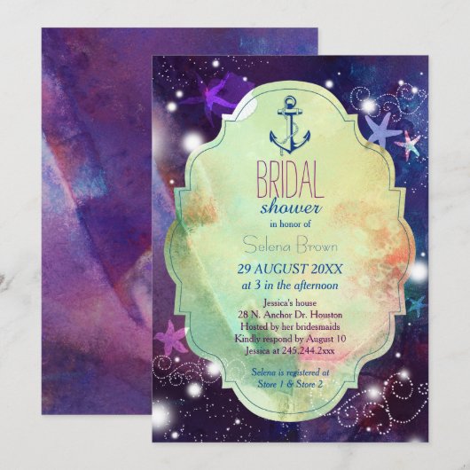 Kieuwstaartschar Nautisch Vrijgezellenfeest Kaart (Voorkant / Achterkant)