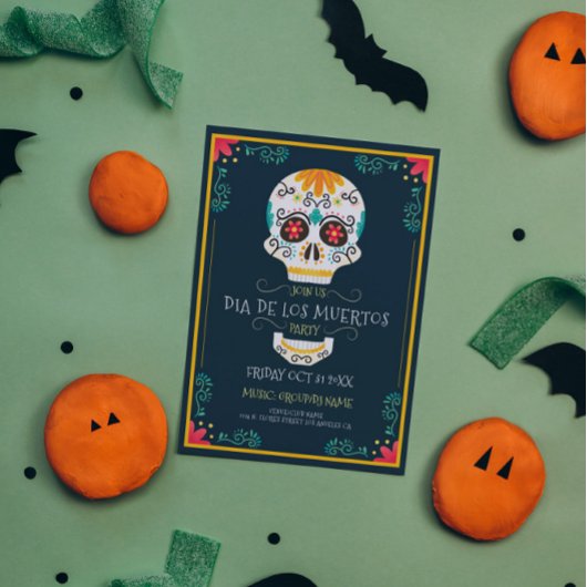 Kieuwsuikerskull Dia De Los Muertos Kaart