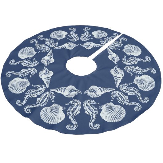  Kieuwtapespiegels Witte blauwe borstelpels Kerstboom Rok (Gekanteld)