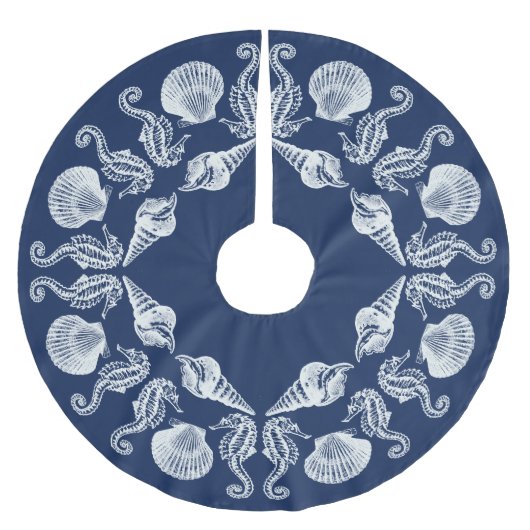 Kieuwtapespiegels Witte blauwe borstelpels Kerstboom Rok (Voorkant)