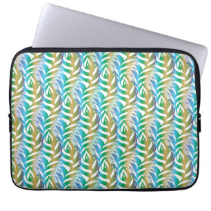 Kieuwturquoise leuk vetherpatroon. laptop sleeve