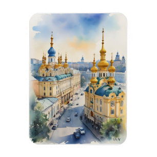 Kiev aquarel kunst magneet