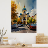 Kiev aquarel kunst poster (Keuken)